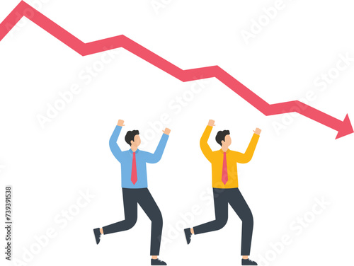 Inflation in Business and debt or financial crisis, Economic crisis and financial crisis concept,
