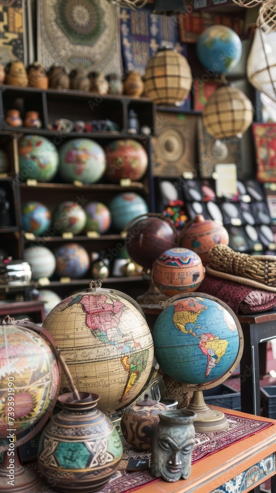 Various international globe products from various