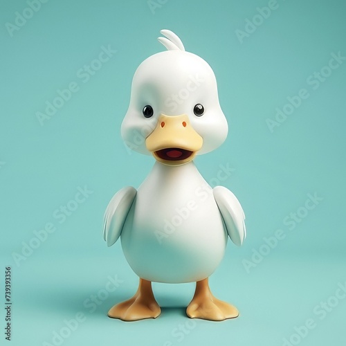 An adorable duck depicted in a 3D illustration  © Alexander Beker