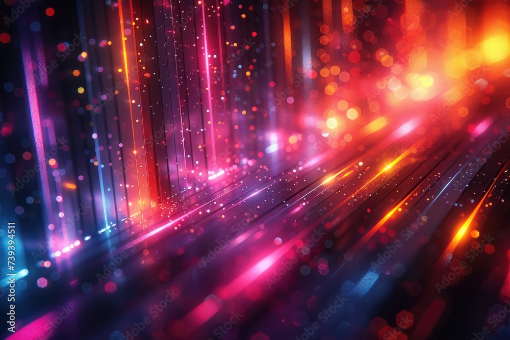 The vibrant magenta lights dance in the room, illuminating the darkness with a dazzling display of color and bringing the night to life The vibrant magenta lights dance in the room, illuminating the darkness with a dazzling display of color and bringing the night to life