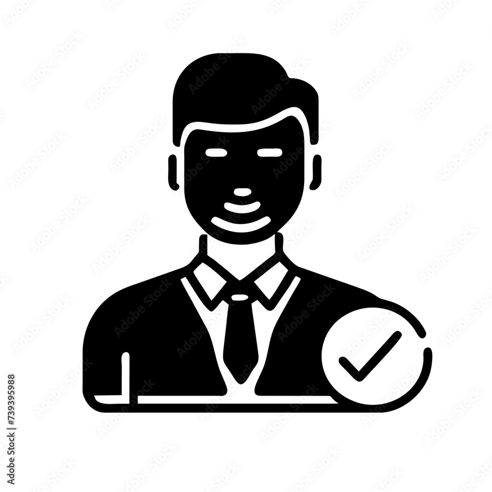 Check Mark Icon: Vector Illustration of a Checkmark Symbol, Perfect for Correct Voting Choices. Isolated on White Background