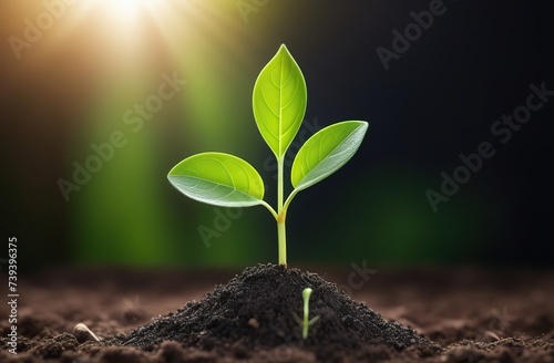 New Life concept with seedling growing sprout (tree)