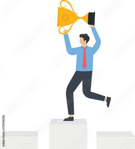 Winners podium or victory first place, Success on top spot, Excellent performance or achievement concept,
