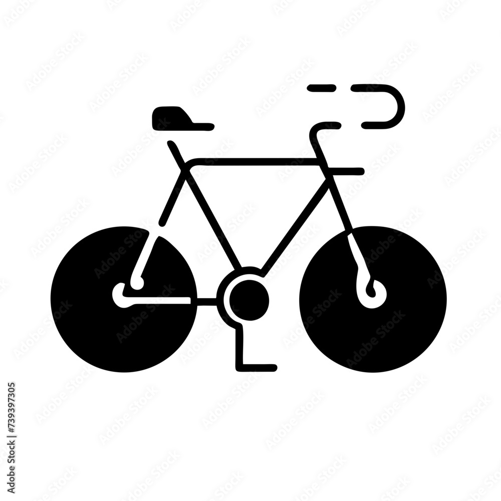 Bike Icon: A Simple and Recognizable Symbol of Cycling. Bike Icon: A Simple and Recognizable Symbol of Cycling.