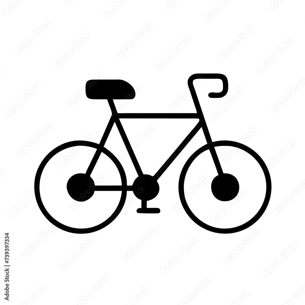 Bike Icon: A Simple and Recognizable Symbol of Cycling. Bike Icon: A Simple and Recognizable Symbol of Cycling.