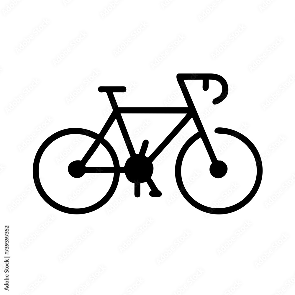 Bike Icon: A Simple and Recognizable Symbol of Cycling. Bike Icon: A Simple and Recognizable Symbol of Cycling.