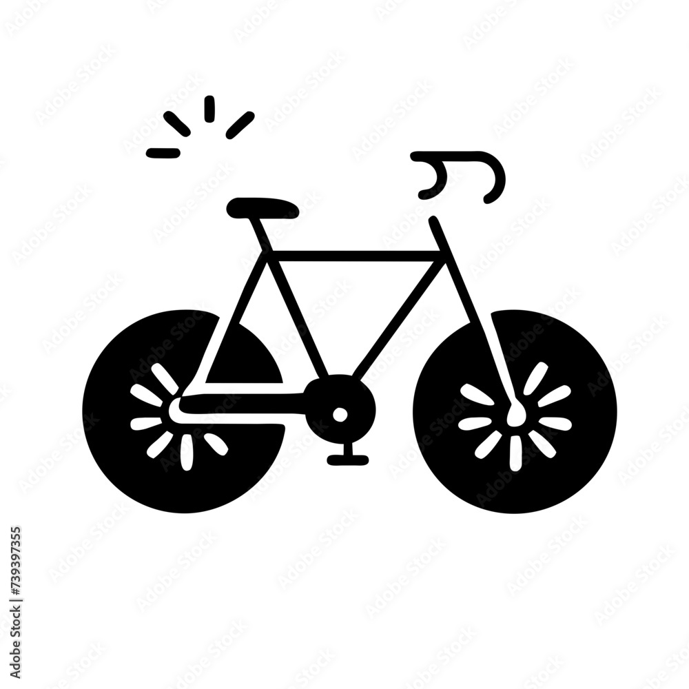 Bike Icon: A Simple and Recognizable Symbol of Cycling.