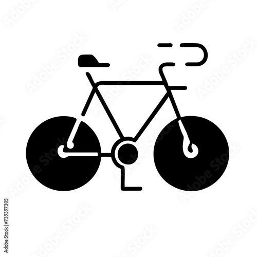 Bike Icon: A Simple and Recognizable Symbol of Cycling.