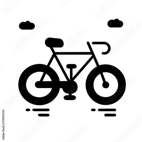 Bike Icon: A Simple and Recognizable Symbol of Cycling.