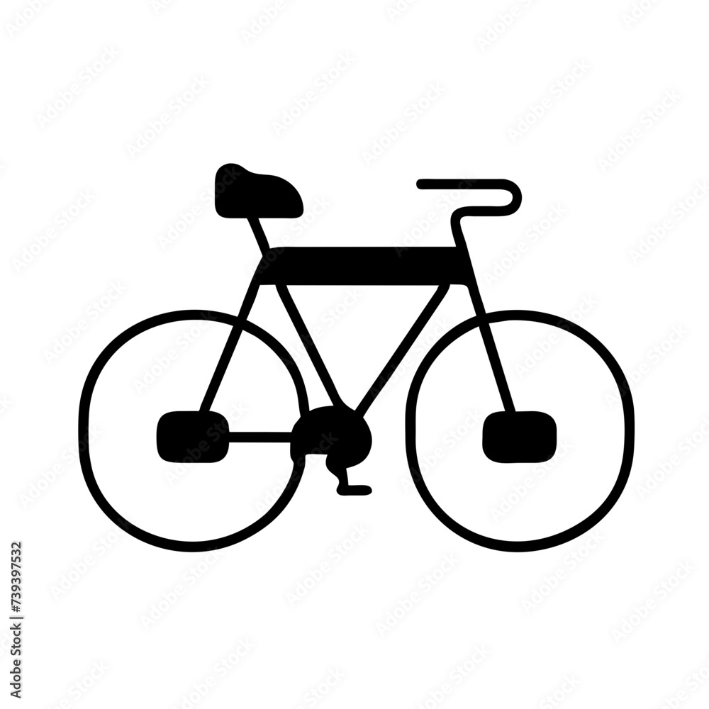 Bike Icon: A Simple and Recognizable Symbol of Cycling. Bike Icon: A Simple and Recognizable Symbol of Cycling.