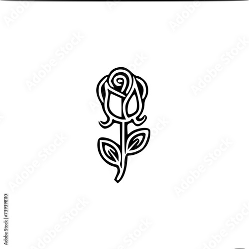 SVG Rose Vector Illustration Decorative Design	
