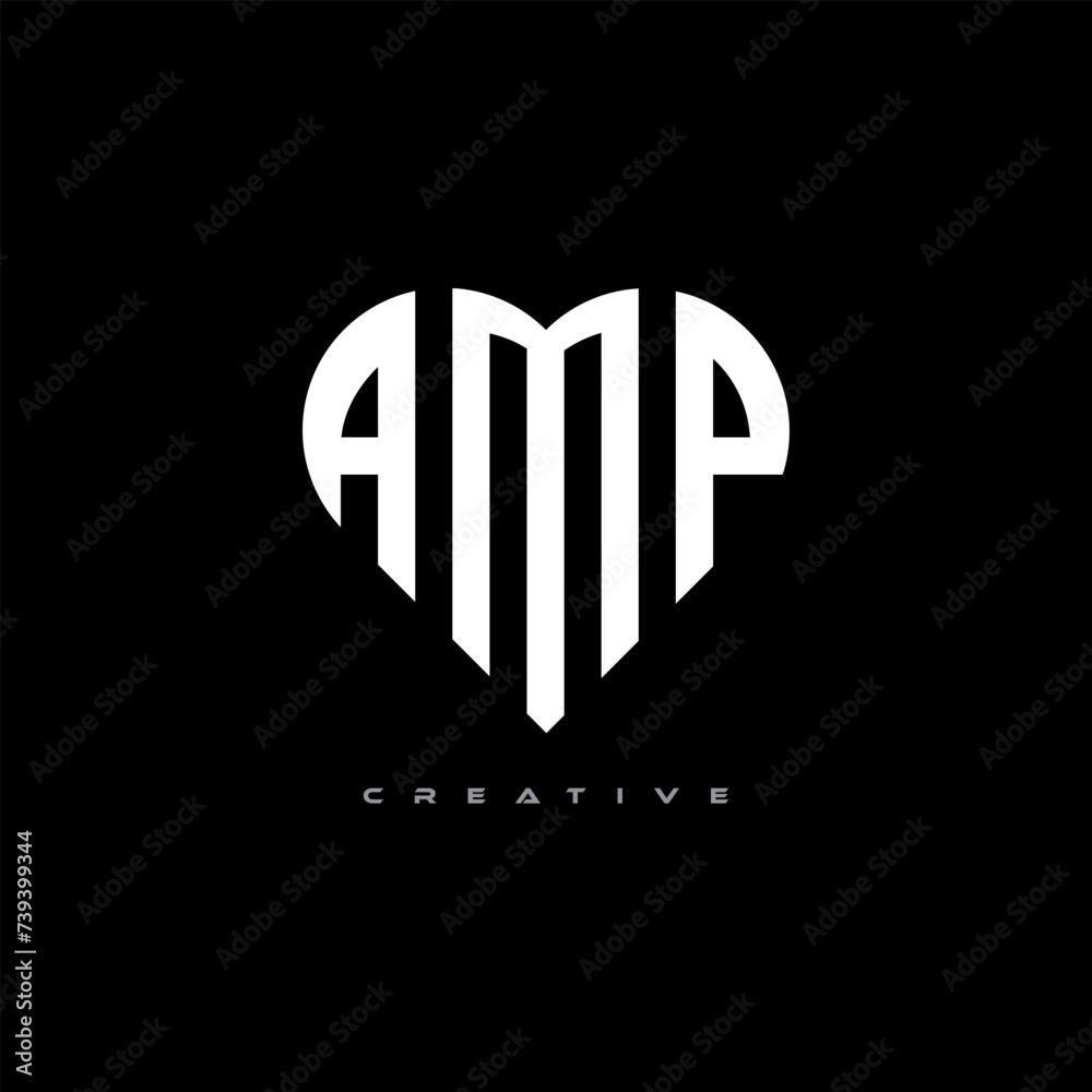 AMP creative love shape monogram letter logo. AMP Unique modern flat abstract vector letter logo design.
AMP creative love shape monogram letter logo. AMP Unique modern flat abstract vector letter logo design.