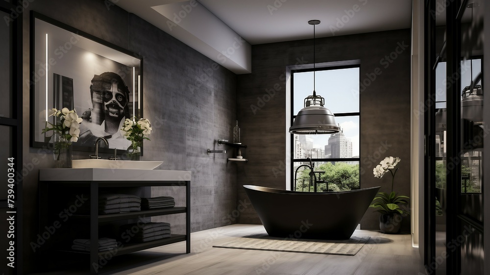 Bathroom Interior with Elegant Fixtures