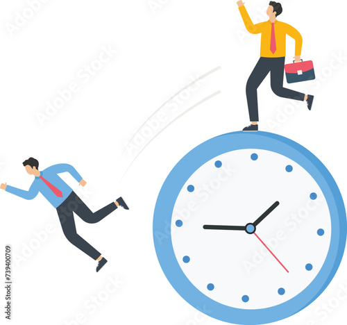 Time mastery and time winner, Efficiency time management, Time saving optimization concept,

