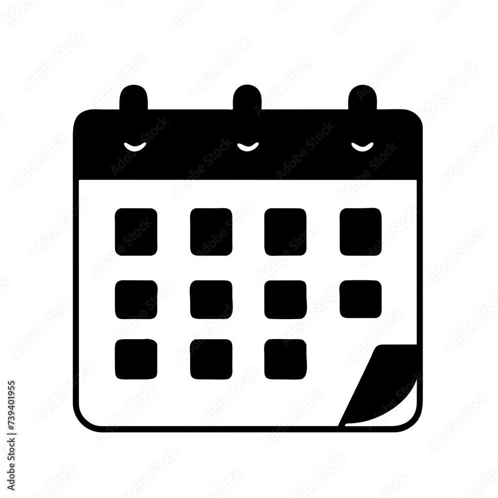 Calendar Icon: Calendar Symbol for Meeting Deadlines, Time Management, and Appointment Schedule Flat Icon Calendar Icon: Calendar Symbol for Meeting Deadlines, Time Management, and Appointment Schedule Flat Icon