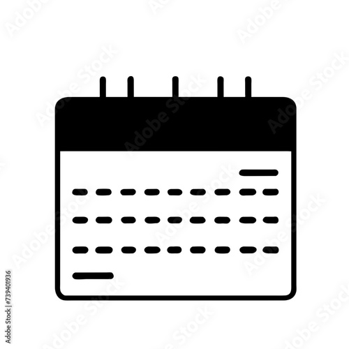 Calendar Icon: Calendar Symbol for Meeting Deadlines, Time Management, and Appointment Schedule Flat Icon