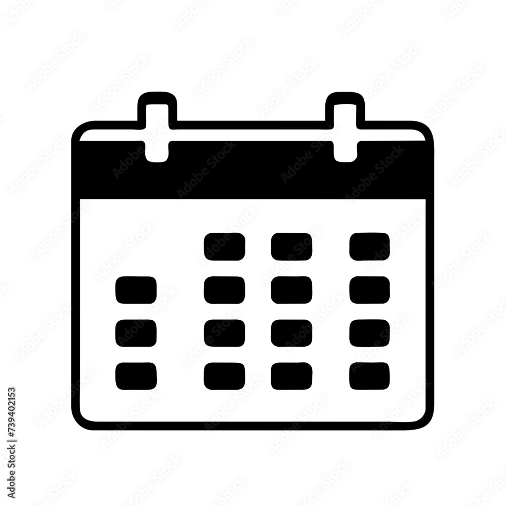 Calendar Icon: Calendar Symbol for Meeting Deadlines, Time Management, and Appointment Schedule Flat Icon Calendar Icon: Calendar Symbol for Meeting Deadlines, Time Management, and Appointment Schedule Flat Icon