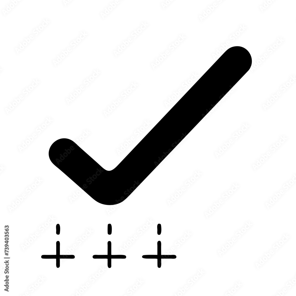 Check Mark Icon: Vector Illustration of a Tick Symbol, Perfect for Various Applications. Check Mark Icon: Vector Illustration of a Tick Symbol, Perfect for Various Applications.