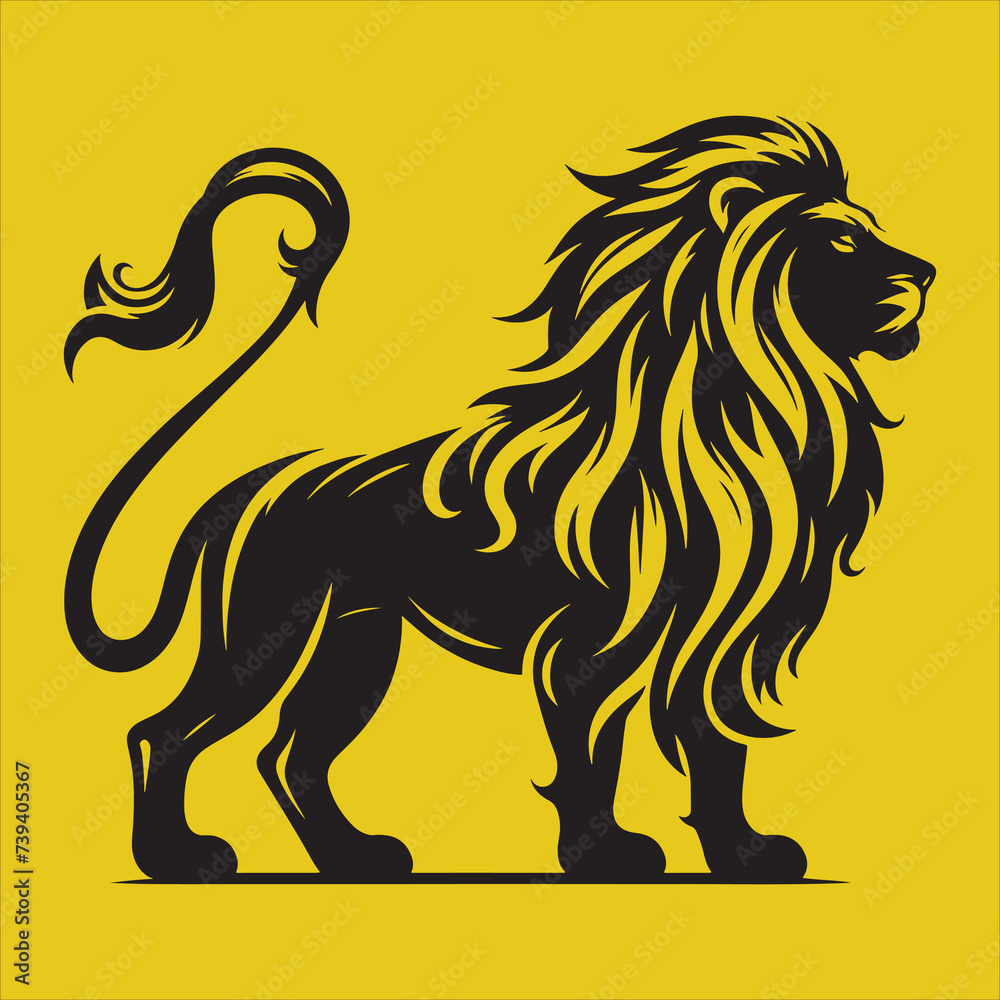 Silhouette Vector design of a Lion Silhouette Vector design of a Lion