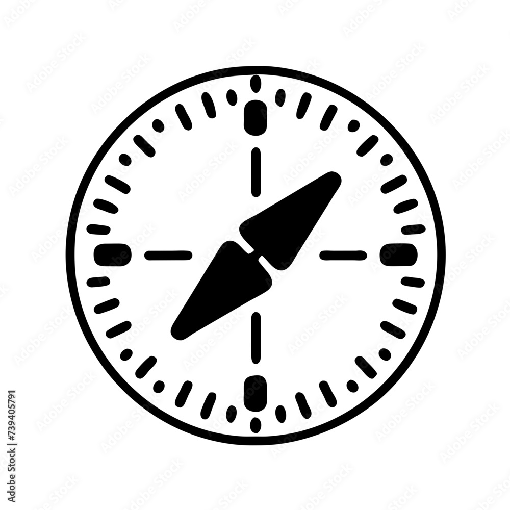 Compass Icon: A Symbol of Direction and Navigation. Compass Icon: A Symbol of Direction and Navigation.