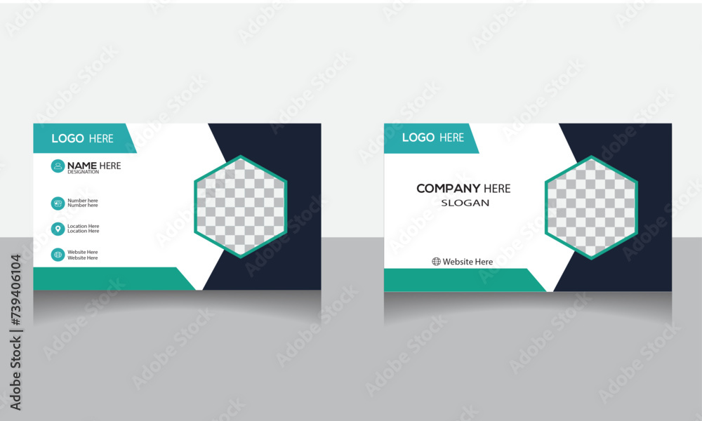  creativity and  simple clean vectore business card design 