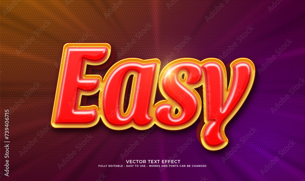 Vector text easy with 3d style effect