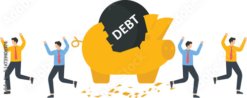 Financial Crisis Debt and Guidance For Direction, Vision Management or Decision-making concept,
