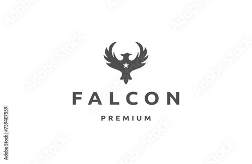 Falcon logo icon design template