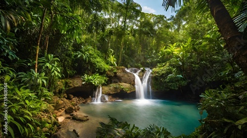 waterfall background very cool