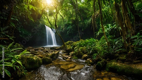waterfall background very cool