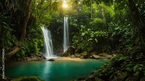 waterfall background very cool