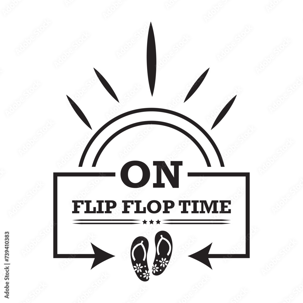 Obraz premium on flip flop time