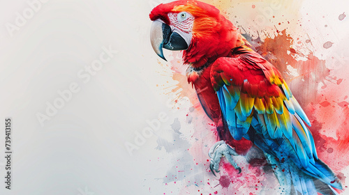 macaw parrot on bright background © Ami