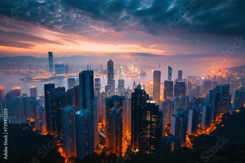 Hong Kong, skyline, cityscape