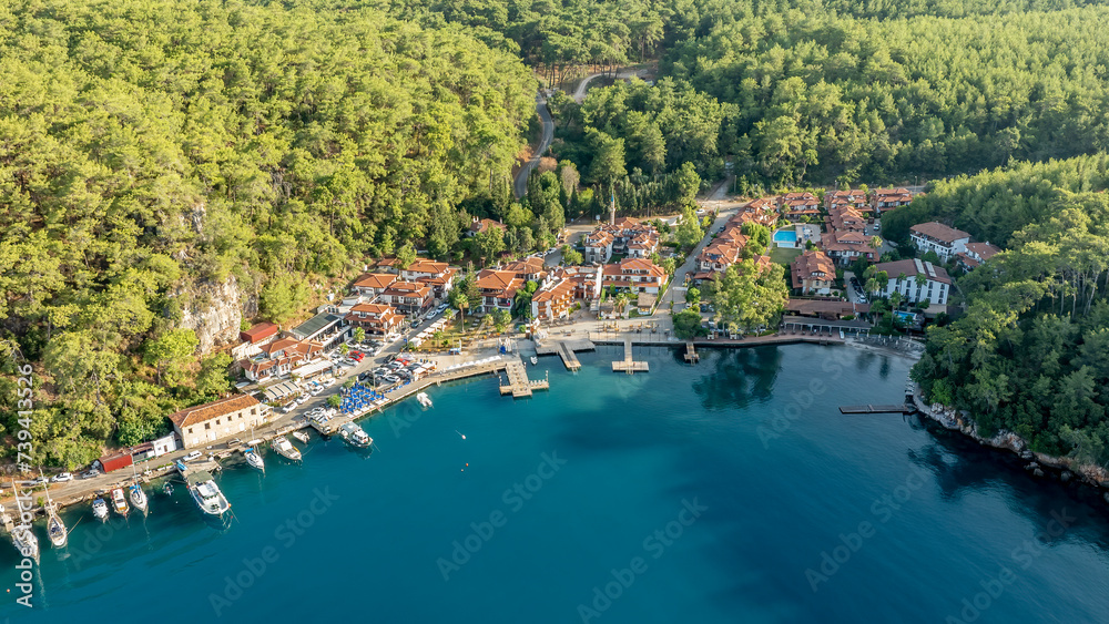 Aerial view of Akyaka - Muğla Turkey