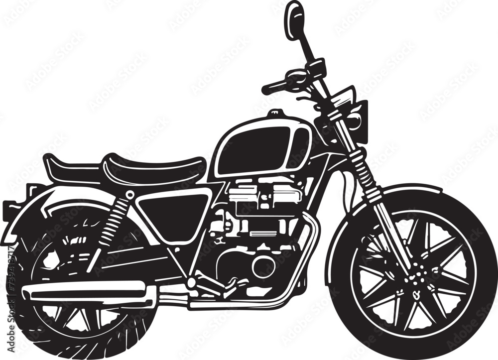 Fototapeta premium Silhouette vector motor cycle