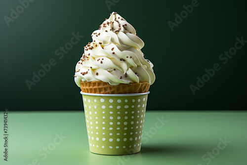 Generative AI creative picture illustration of yummy tasty tempting coffee to go eco cup