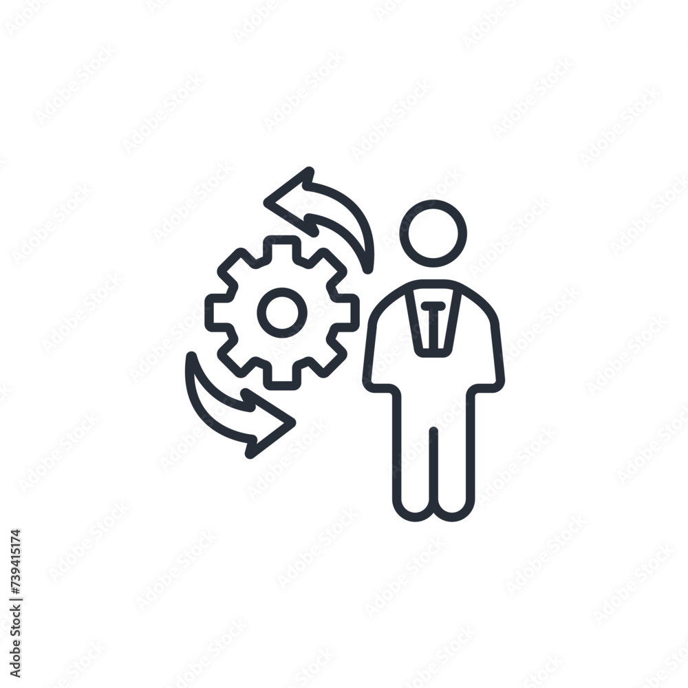 change management icon. vector.Editable stroke.linear style sign for use web design,logo.Symbol illustration. change management icon. vector.Editable stroke.linear style sign for use web design,logo.Symbol illustration.