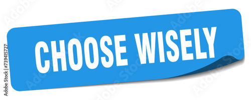 choose wisely sticker. choose wisely label