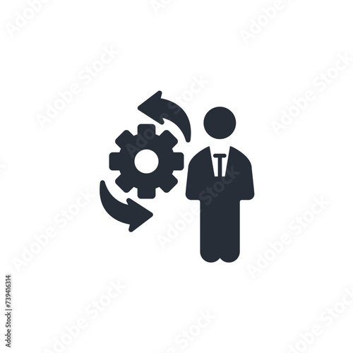 change management icon. vector.Editable stroke.linear style sign for use web design,logo.Symbol illustration.