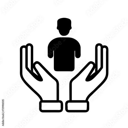 Vector Illustration: Embracing Freedom with Hands Held High