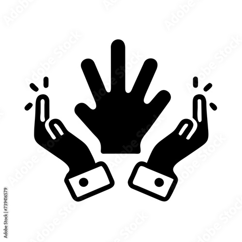Vector Illustration: Embracing Freedom with Hands Held High