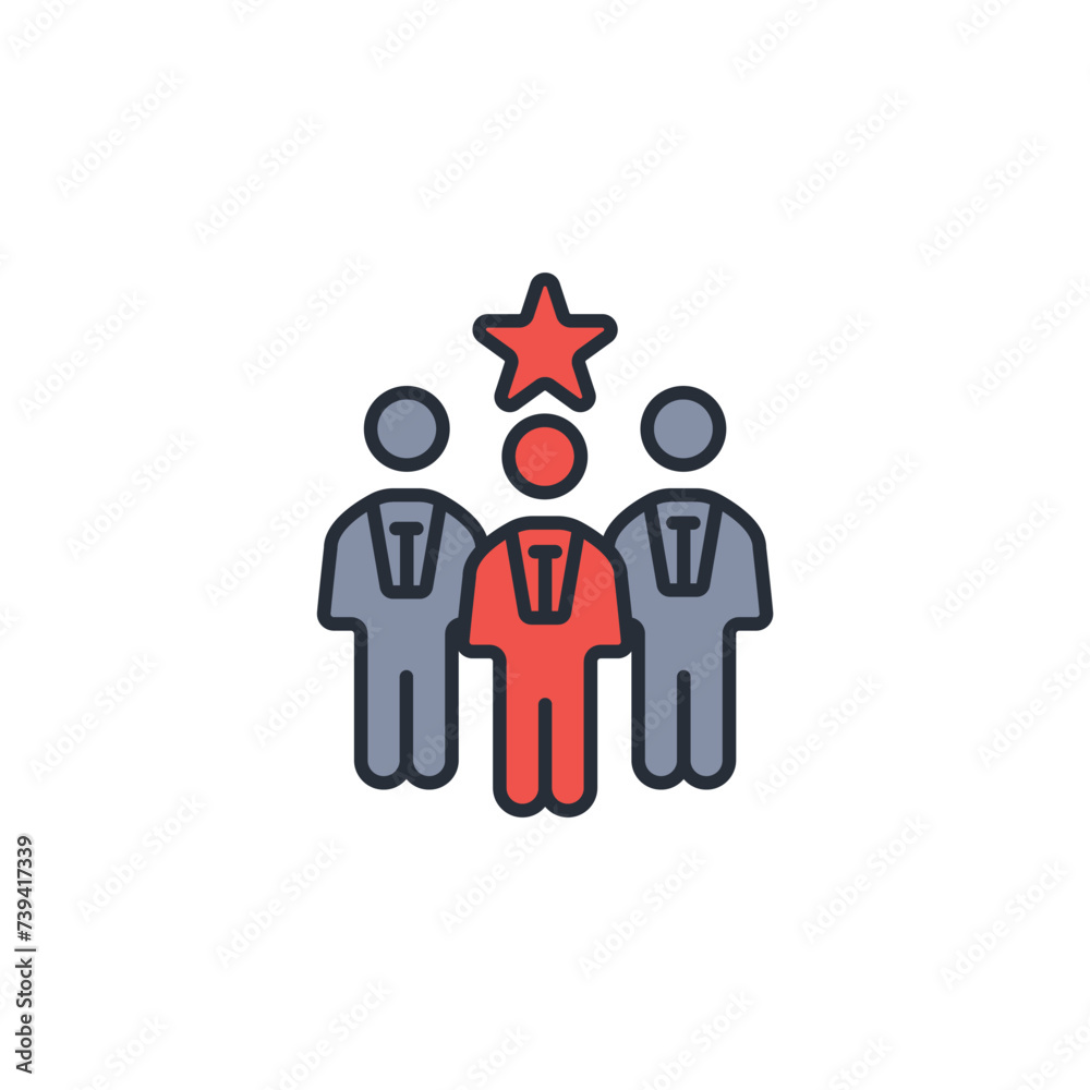 leadership icon. vector.Editable stroke.linear style sign for use web design,logo.Symbol illustration. leadership icon. vector.Editable stroke.linear style sign for use web design,logo.Symbol illustration.
