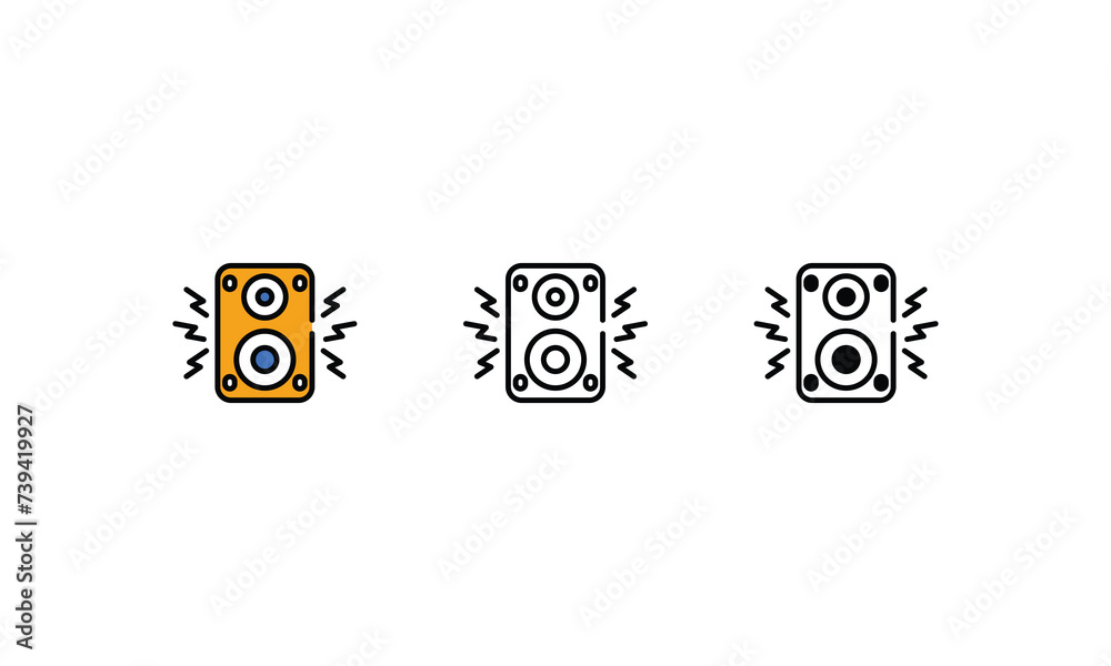 Speaker icons vector stock illustration
