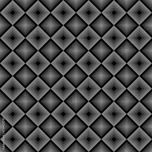Optical art illusion of striped geometric black and white abstract surface. Vector illustration
