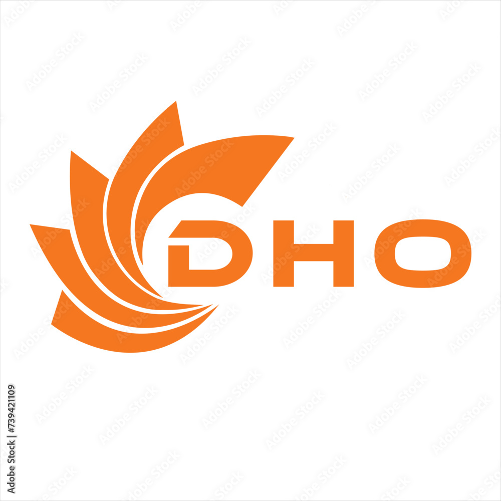 Fototapeta premium DHO letter design. DHO letter technology logo design on white background. DHO Monogram logo design for entrepreneur and business