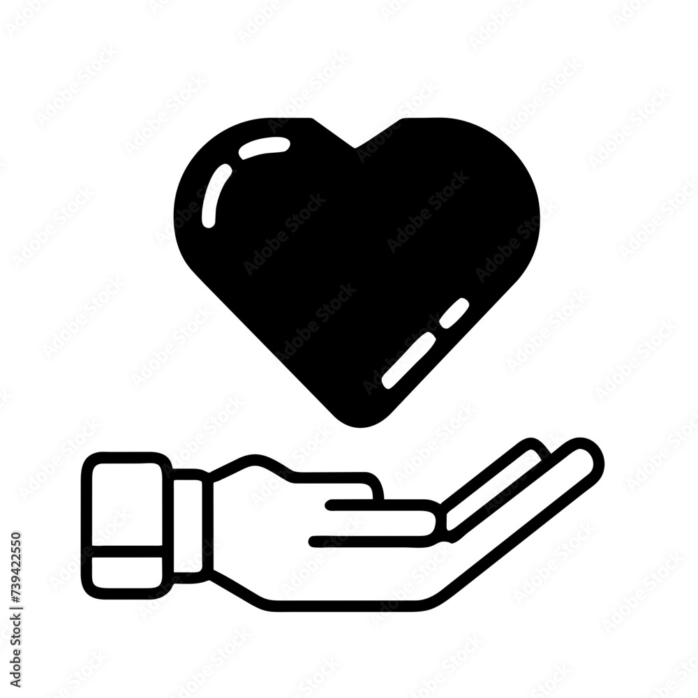 Hands Holding Heart: Charity or Give Love - A Symbol of Care and Compassion. Hands Holding Heart: Charity or Give Love - A Symbol of Care and Compassion.