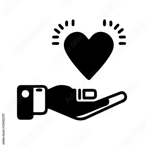 Hands Holding Heart: Charity or Give Love - A Symbol of Care and Compassion.