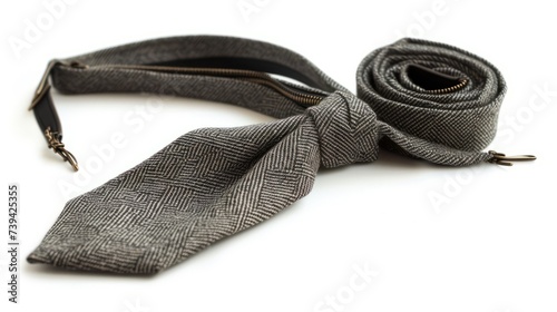 a grey tie isolated on white background