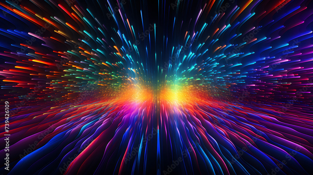 Colorful abstract background with glowing lines. 3d rendering, 3d illustration. Colorful abstract background with glowing lines. 3d rendering, 3d illustration.